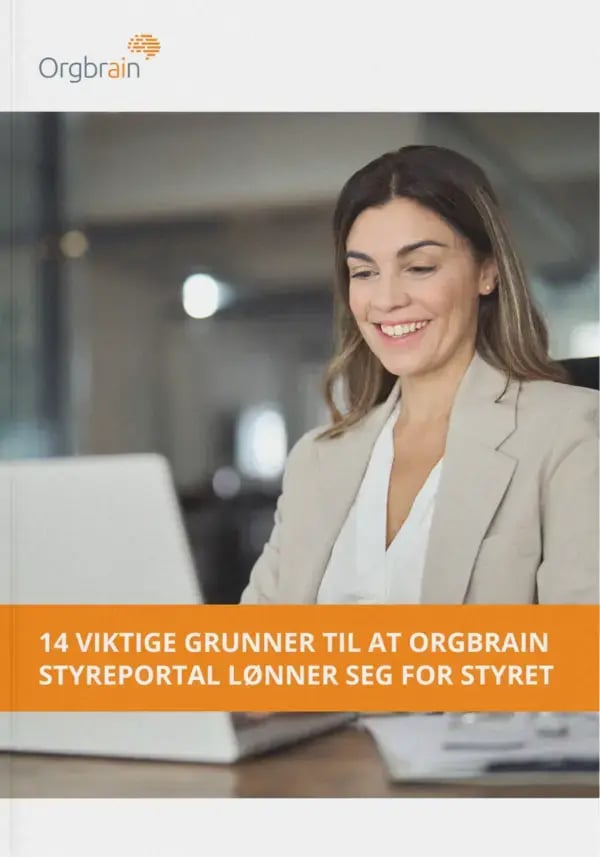 Forside – 14 viktige grunner til at Orgbrain styreportal lønner seg for styret 600-856